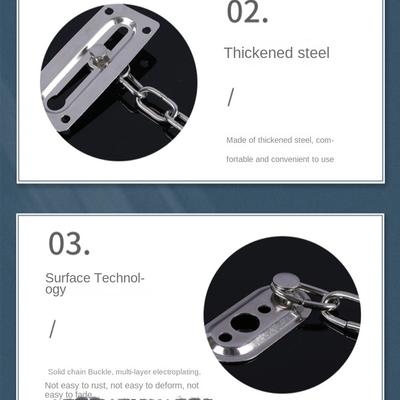 Anti Theft Stainless Stee Security Door Chain Home Office Sliding Fastener Silver Lock Guard Latch