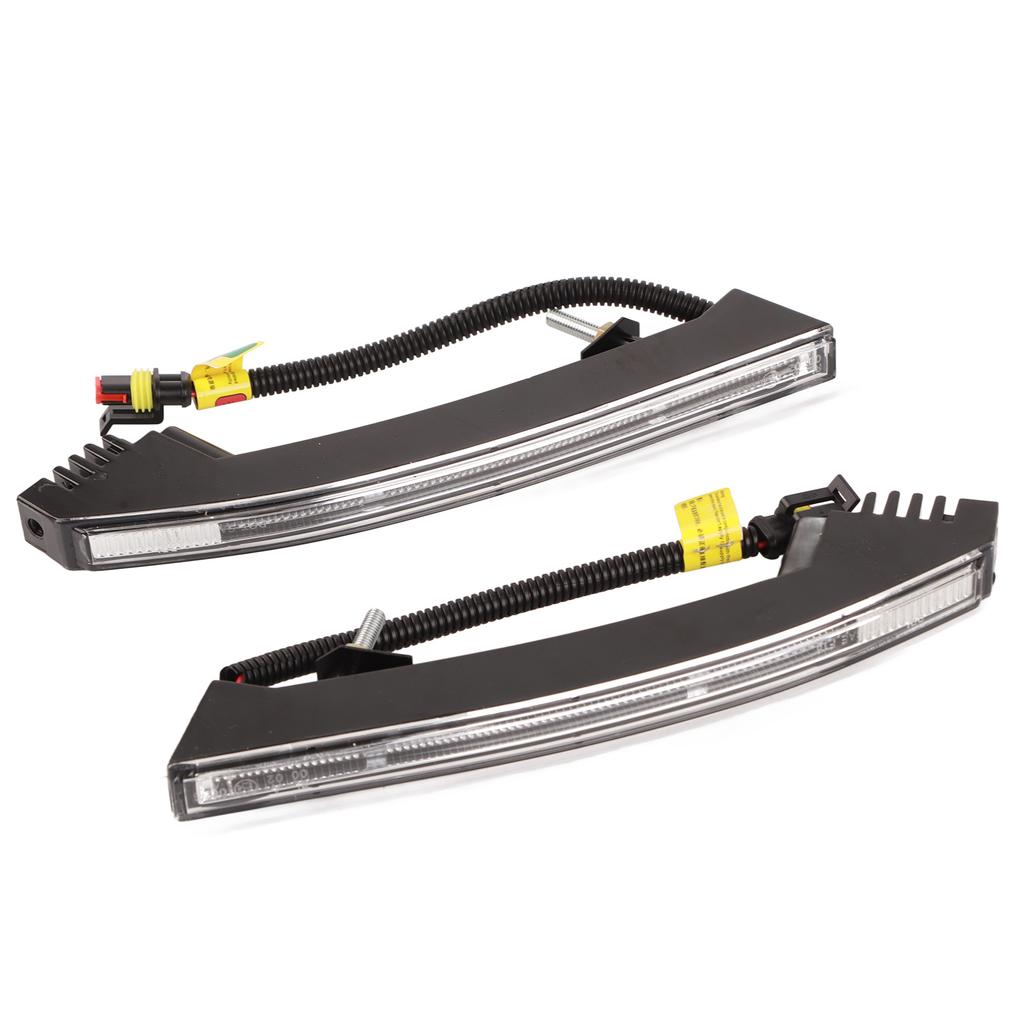 2pcs Car Daytime Running Light LED White Yellow Front Bumper Turn Signal Lamp Universal