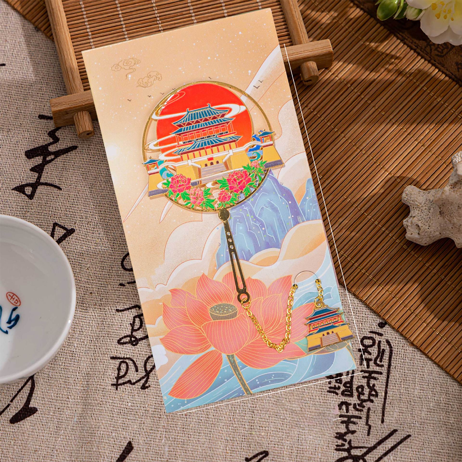 Chinese Style National Trend Xi An Landmark Metal Reading Bookmark Souvenir Gift 1pcs