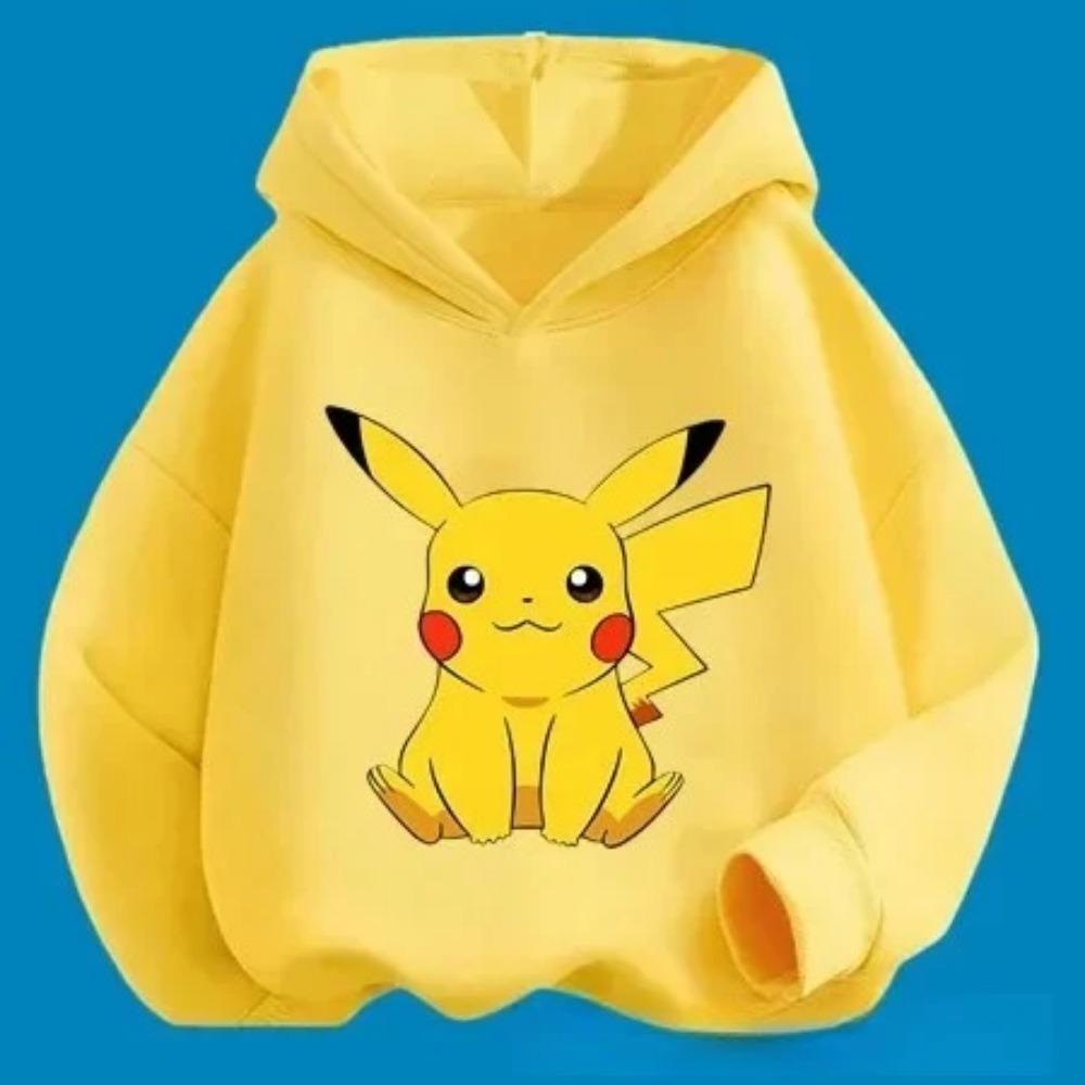 2025 Nová kreslená mikina s roztomilým potiskem Pikachu pro dívky, zimní horký prodej, ležérní pohodlná mikina, sportovní tričko
