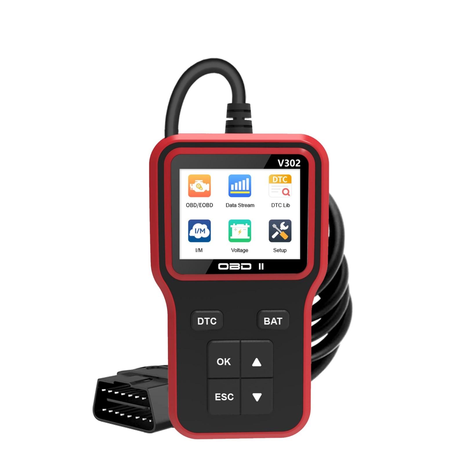 

V302OBD2 code reader with color screen in 8 languages One Size чорний