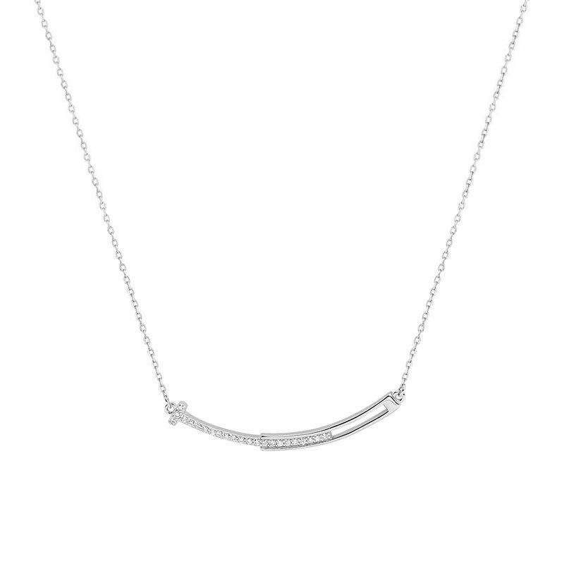 Colier zâmbitor pentru femei, pandantiv versatil cu zâmbet, lanț pentru claviculă, lanț pentru gât