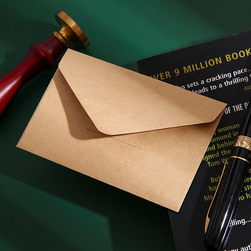 10Pcs Kraft Paper Mini Small Envelope Retro Literary Japanese Ins Simple Love Letter Handwritten Premium Letterhead