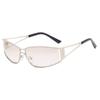 Yk2Girl Punk Style Sunglasses Women Unique Double Beam Hollow Future Tech Ins Trendy Fashion Accessories