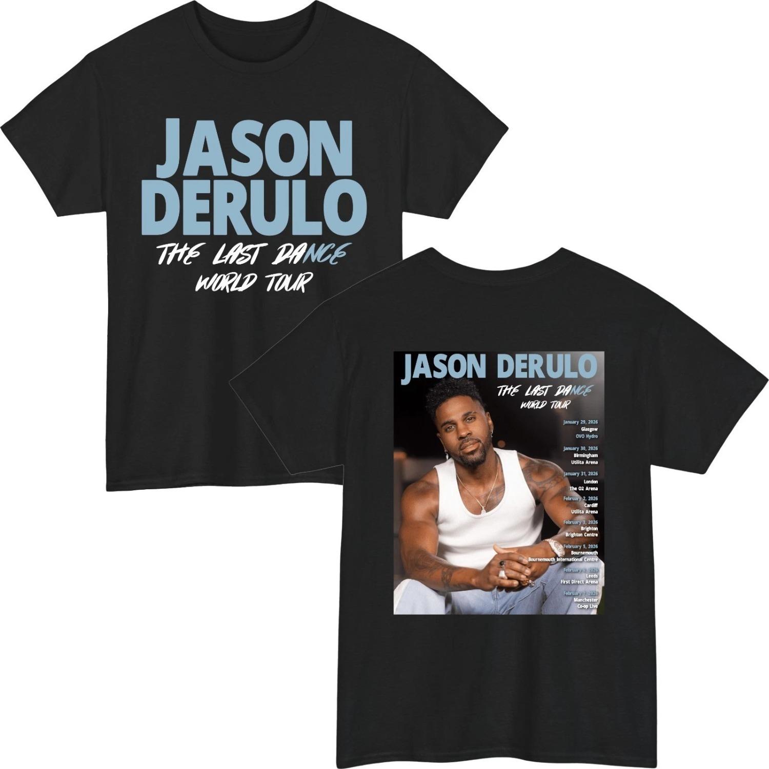 

Jason Derulo The Last Dance World Tour 2026 Concert T Shirt for Men Women Vintage Graphic Tee Streetwear S разноцветный