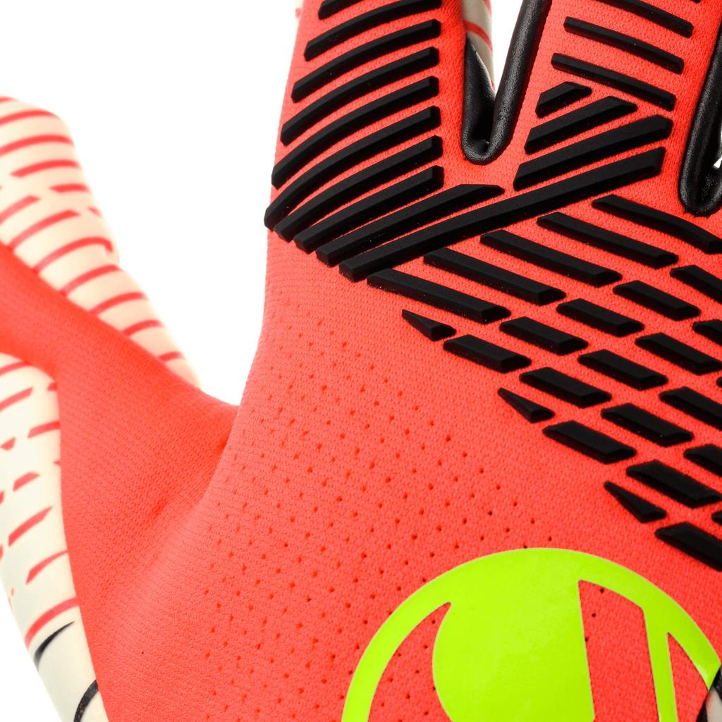Uhlsport Fang ZNE Ultra Grip Half Negative Goalkeeper Gloves Match High Soccer Maschiné - Use, Grip, (1011408-01-8)