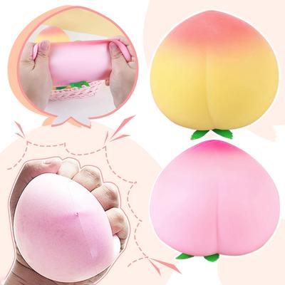 Soft Peach Squishy Toy for Stress Relief, Slow Rising Squeeze Toy, Cute Fruit Design, Perfect for Kids and Adults