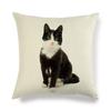 Cartoon Cat Pattern Series Super Soft Cotton and Linen Material Pillow Cover for Home Sofa Decoration Pillow Cover
