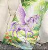 Magical Forest Winged Unicorn Beach Towel Patterned Sunscreen And Windproof Suitable For Swimming Pool Camping Travel