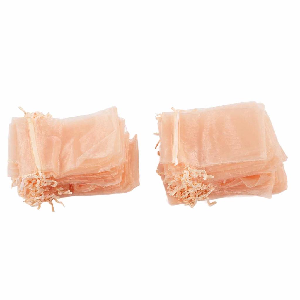 100 BUC Pungi Organza 10x15cm Transparente cu Șnur Pungi Cadou Plasă Pungi Portabile Bijuterii Bijuterii