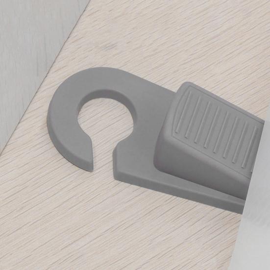Door Stopper Wedge with Hanging Hook Anti-slip Windproof No Drilling Anti-collision Home Office Carpet Tile Concrete Wooden Floor