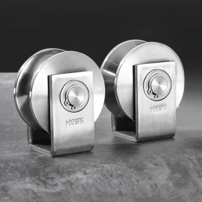 Heavy Duty V Groove Pulley Corrosion Resistant 304 Stainless Steel Pulley  Wire Rope Rail