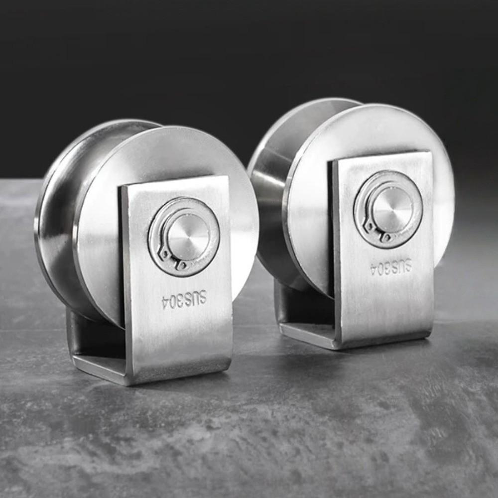 Roată cu role V rezistentă la coroziune pentru poartă glisantă, scripete din oțel inoxidabil 304, manipulare materiale