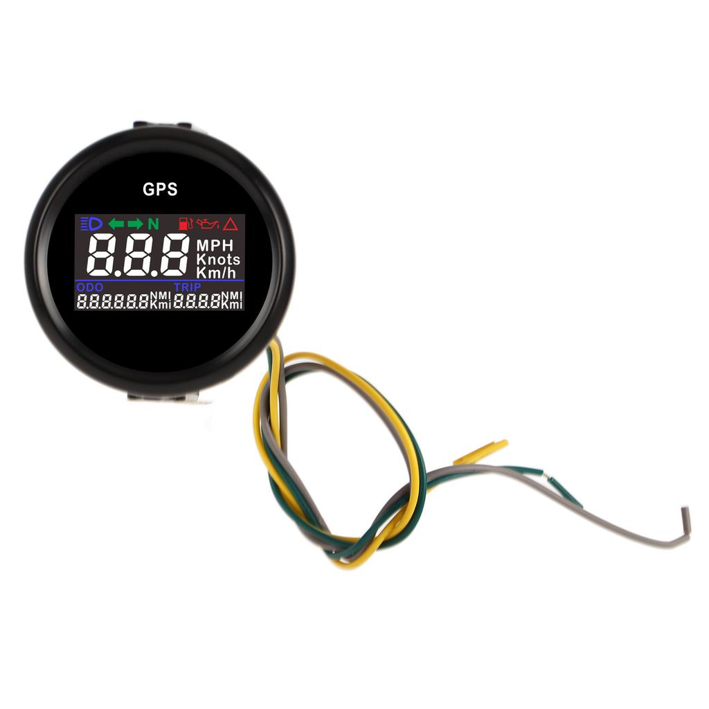 52mm Digital GPS Speedometer Speed Odometer Gauge with Overspeed Alarm for Boats Yachts Ships