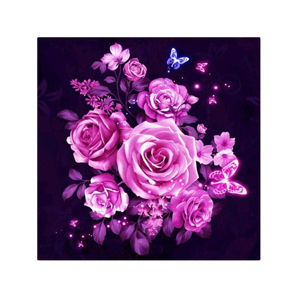 Rose Rhinestone Picture of Crystal Embroidery x30cm