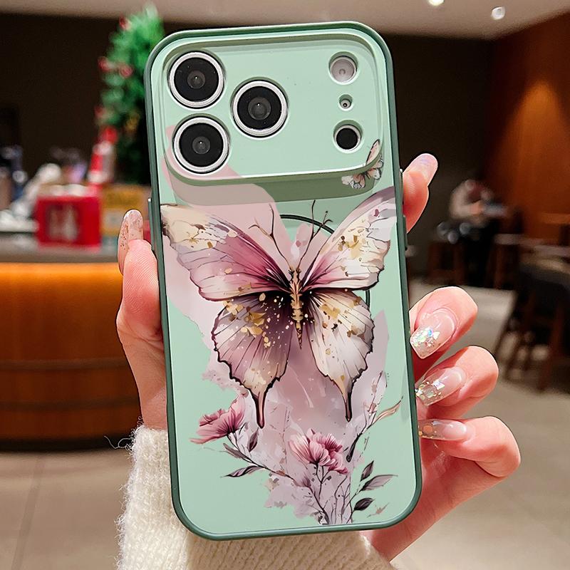 Pink Butterfly Watercolor Pattern Case For iPhone 17 Pro Max Magnetic For Magsafe Skin Feeling Cover For iPhone 16 15 14 13 Pro Max