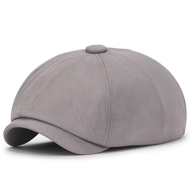 High Quality Classic Hat Unisex Vintage Tweed Flat Beret Street Hat Herringbone Newsboy Cap Casual Outdoor Striped Octagonal Hat