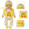 Fashion Cartoon Suit Wear For 17Inch 43cm Reborn Baby Doll, 18inch 45cm American Girl Doll Clothes and Accessories