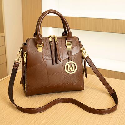 European and American Trendy Women's Bags, High-end Handbags, Retro Patchwork Bags, Single-shoulder Crossbody Tote Bags