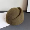 Elegante Pillbox-Hüte Fedoras Fedora-Hüte Uniform Stewardessenhüte Wollene Zylinder für Auftritte