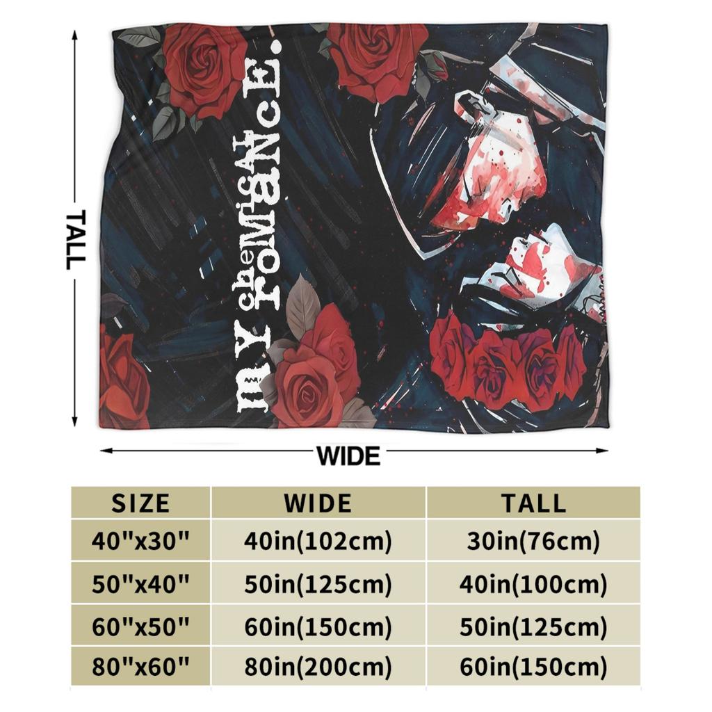 My Chemical Romance Band Rock Album Blankets  Wool Funny Warm Throw Blankets for Bedding Lounge Spring Autumn