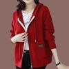 Spring and Autumn Hooded Knitted Top, Casual and Fashionable, External Zipper Sweater, Cardigan Jacket, Women's
