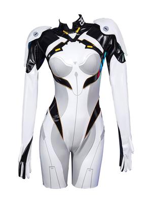 Yetişkin Anime Oyunu Dövüş Kostümü Cosplay Kostümü Havalı Sevimli Body Leotard Kostüm Seti Fantezi Elbise Dönüşüm Kılık Beyaz [Miccostumes] Kadın