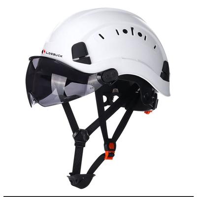 Safety Helmet ABS Breathable Construction Site Power Construction with Goggles Leader Supervisor Anti Smash Customization