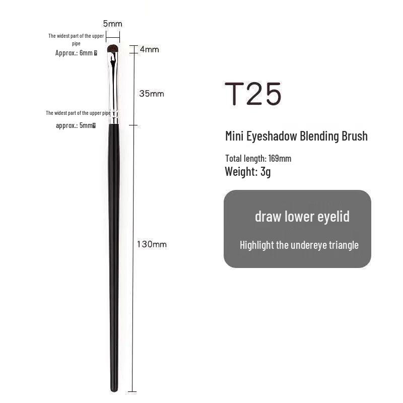 Pony Hair Eyeshadow Brush Set: 4-Piece Fine Eye Makeup & Under-Eye Blending Tools