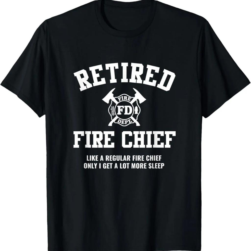 Firefighter Retirement Gifts Funny Retired Fire Chief T-Shirt