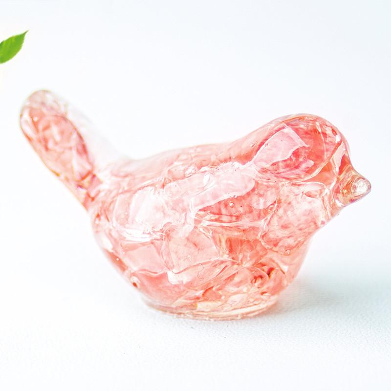 Resin Crystal Bird Figurine With Natural Waterstone For Home Office Decor Gift For Friends