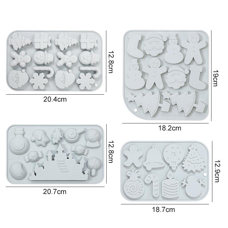 FAIS DU Christmas Chocolate Candy Pudding Jelly Mold DIY Silicone Baking Pan Epoxy Cake Mold Wax bottle sugar Mold