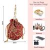 Potli-Taschen für Damen & Mädchen | Damen Shagun-Beutel für festliche Jahreszeiten | Batwa-Tasche Brautgeldbörse mit Stickerei - Burgunderrot