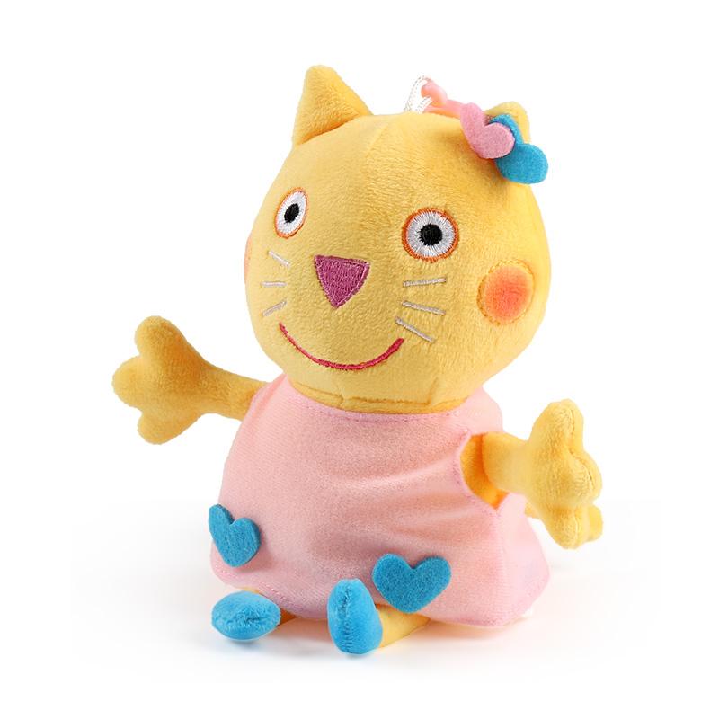 16-19CM Genuine Peppa Pig Bundle pocket 8 Friends Daddy Mammy Peppa George Plush Bahs Stuffed Dolls Pajamas Peppa Kids Gift