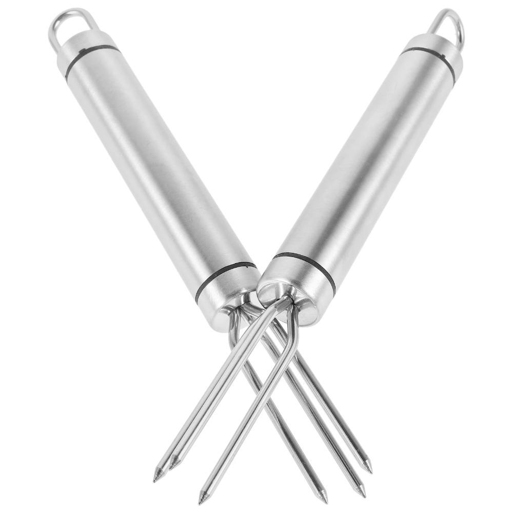 5pcs 3 Prong Corn Forks Set Reusable Roast Holder Barbecue Accessory Grilled Sausage Prod  Grill