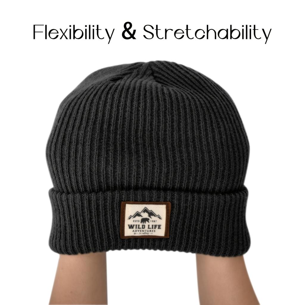 1/2pcs Winter Autumn Knitted Beanie Hat Soft Elastic Warm Cycling Skull Cap Windproof Men Women Hiking Camping Headcover