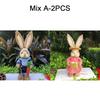 1/2/4PCS 35cm Straw Bunny Doll Vintage Style Bunny Doll Easter Home Decoration Wedding Window Shooting Props Gift for Friends