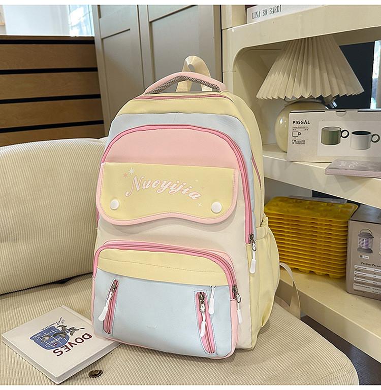 Girl School Backpack College Style Lightweight Nylon With Large Capacity For Teens