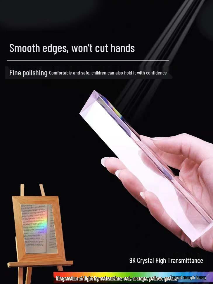 Rainbow Optical Glass Prism for Photography and Physics Experiments - Large & Small Sizes