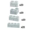 50pcs DIY Building Blocks Wall Figures Bricks 1+2 Dots Educational Creative Toys for Children Size Compatible With Classic Parts