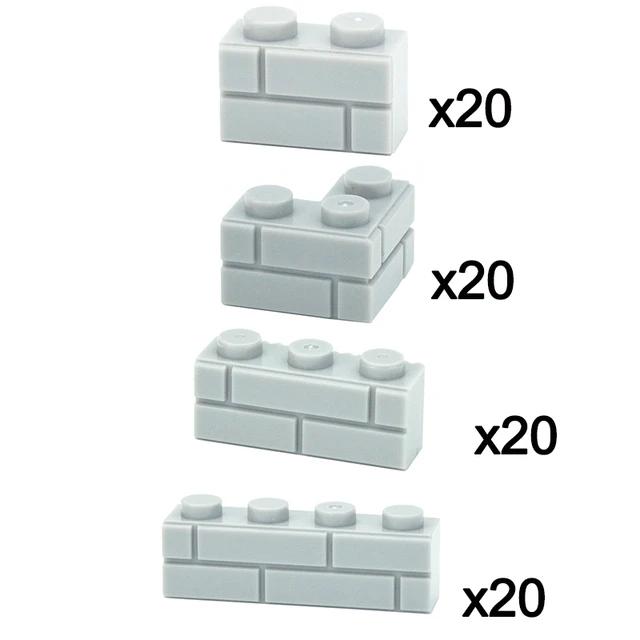 50pcs DIY Building Blocks Wall Figures Bricks 1+2 Dots Educational Creative Toys for Children Size Compatible With Classic Parts