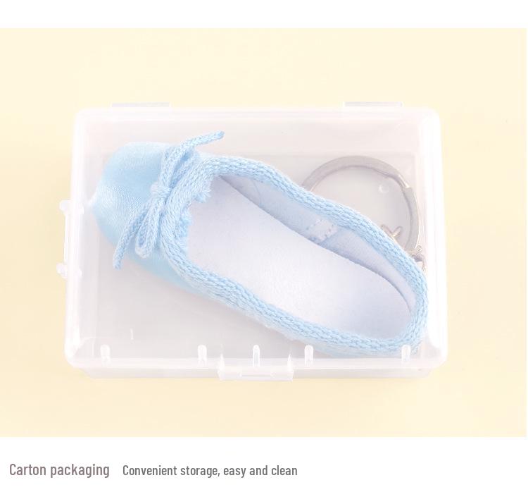 Ballett Spitzschuh Anhänger Schlüsselanhänger - 7,7 cm Satin Mini Schuhe