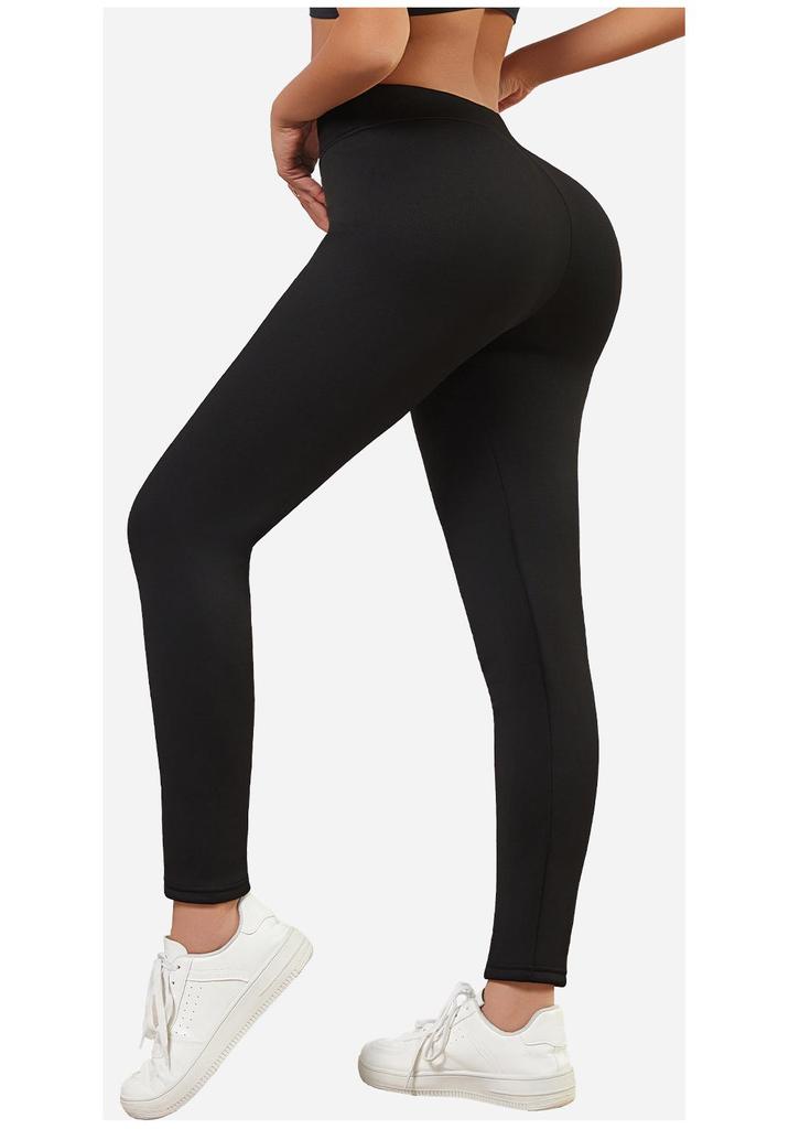 Autumn/Winter Plus Size Thick Velvet Black Base Layer Pants - European & American Style