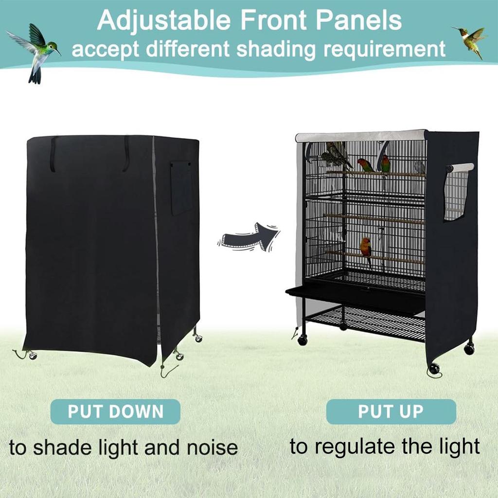 Bird Cage Cover Parrot Birdcage Covers for Night Waterproof Light Eliminator Pet Nighttime Enclosure for Small Animals Cockatiel