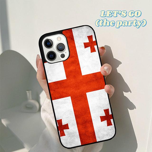 Autumu Georgia Grunge Flag Phone Case Cover for iPhone 17 Air 16 16e 15 12 11 13 14 Pro Max Apple Plus Coque