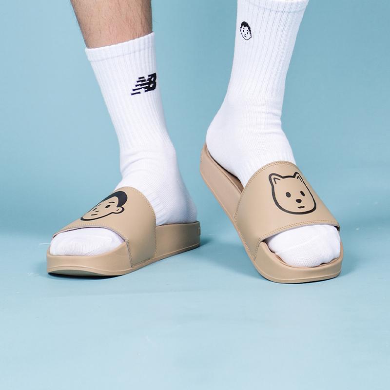 New Balance Noritake X  200 Series Collaboration Trendy Sports Slippers Light Brown Men Slippers SMF200NS