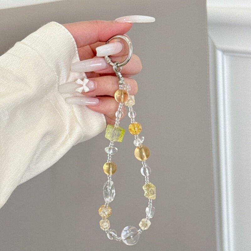 Light Luxury High-End Crystal Bead Mobile Phone Chain,Lnstagram Style Women's Pearl Wrist Bag Decoration,Keychain Hanging chain