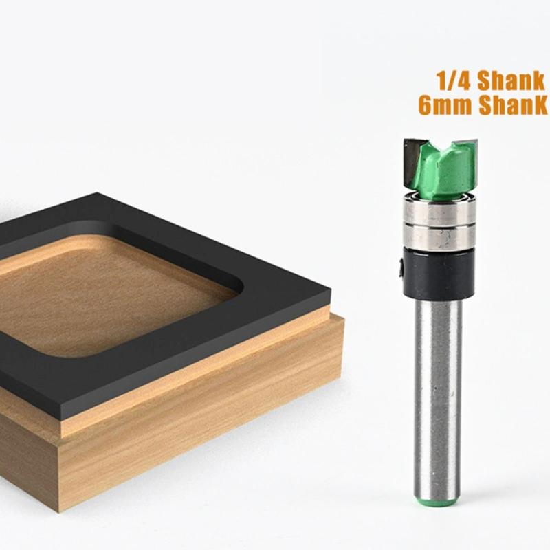 Durability Milling Cutter AntiRust Router Bit with Double Bearing for Enhances Stability Suitable for Grooving Tasks