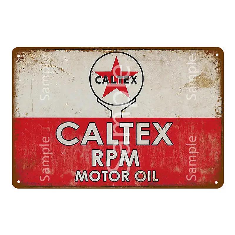 Vintage Gulf ESSO Mobil Racing Metal Tin Sign Wadhams Gasolines Motor Oil Garage Service Wall Decor Art Poster Wall Plaque YL055