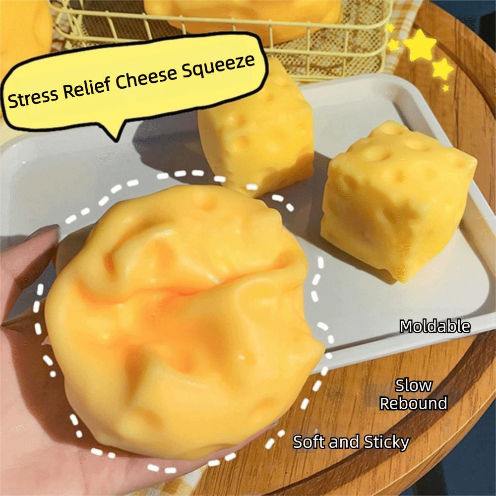 Super Soft Cheese Squeeze Toy Slow Rebound Slow Rebound Fidget Toy Cheese Stress Ball ASMR Sensory